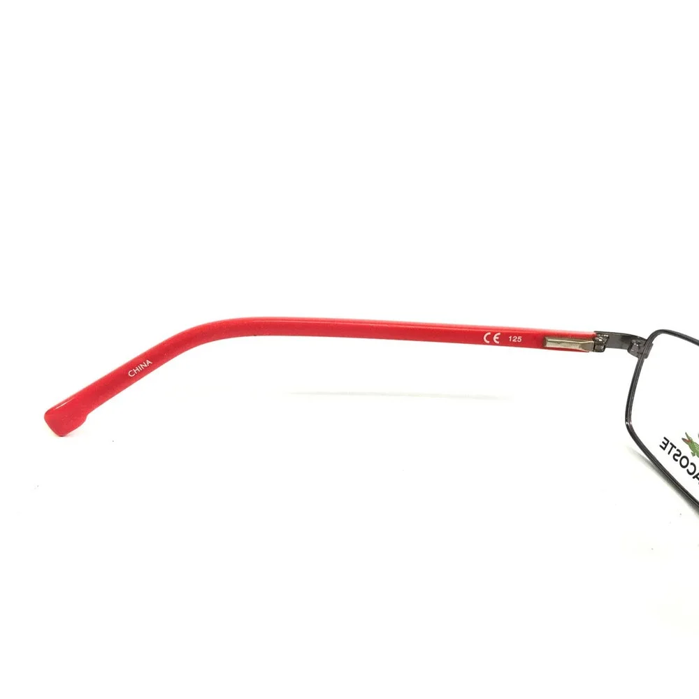 Lacoste Petite Eyeglasses Frames L3102 045 Red Silver Rectangle 48-15-125